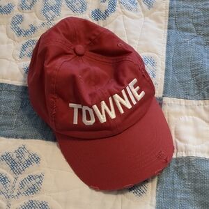 Townie Pre-weathered Red Baseball Hat Cap New Condition